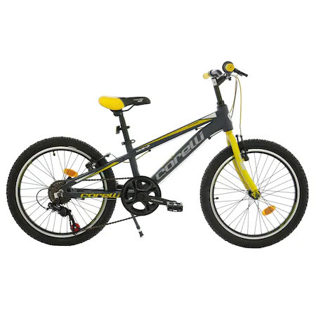 Corelli Rave Up 20 gyermek könnyűvázas kerékpár Szürke-Sárga