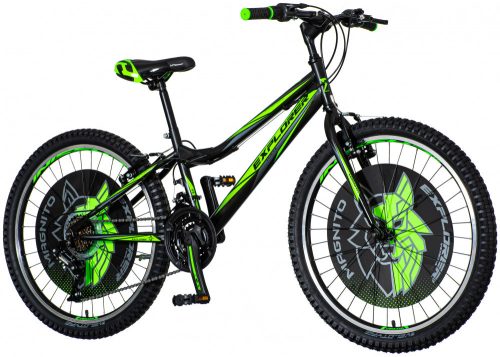 Explorer Magnito 24 fiú fekete-zöld gyerek kerékpár