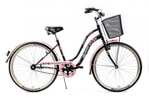 Explorer Cherry Blossom kontrás városi kerékpár  Fekete