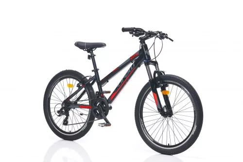 Corelli Via 1.1 24" gyerek MTB könnyűvázas kerékpár Fekete-Piros