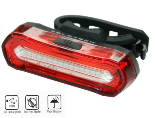Velotech 16 chipled USB hátsó lámpa