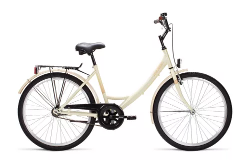 Biketek Jázmin 26 kontrás városi kerékpár Fehér-Szürke