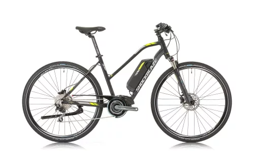 Shockblaze Pulse E600 férfi pedelec crosstrekking kerékpár fekete