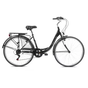   Capriolo Diana 6 sebességes női városi kerékpár 18" Fekete
