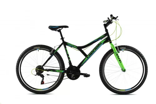 Capriolo Diavolo 600 26" férfi MTB kerékpár 19" Fekete-Zöld-Kék