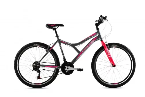 Capriolo Diavolo 600 26" női MTB kerékpár 19" Grafit-Rózsaszín