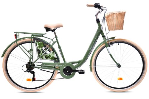 Capriolo Diana 6 sebességes női városi kerékpár 18" Zöld