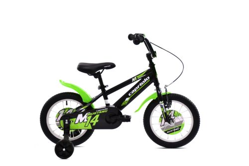 Capriolo Mustang 14" gyerek kerékpár Fekete-Zöld