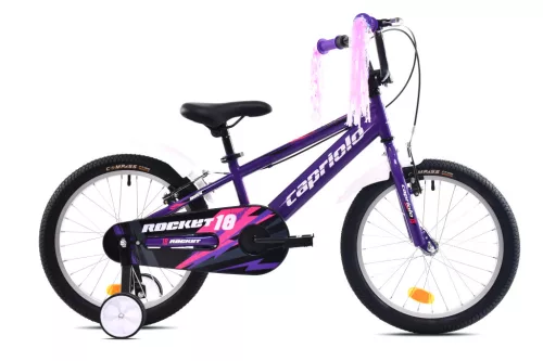 Capriolo Rocket 18" hátra tekerhető gyerek kerékpár Lila