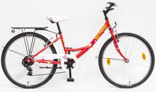 Csepel Flora 24 gyermek kerékpár Piros 2020