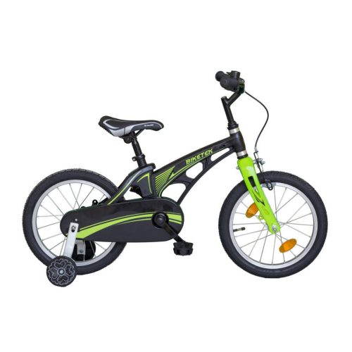 Biketek Magnézium fiú 16 gyermek kerékpár fekete-zöld