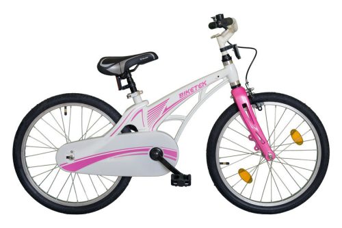 Biketek Magnézium lány 20 gyermek kerékpár fehér-rózsaszín