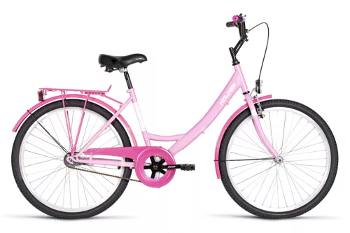 Biketek Jázmin 26 kontrás városi kerékpár Rózsaszín