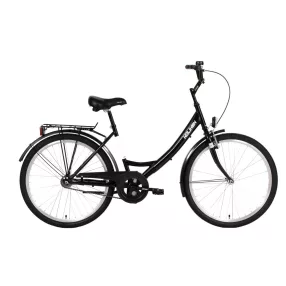 Biketek Jázmin 26 kontrás városi kerékpár Fekete