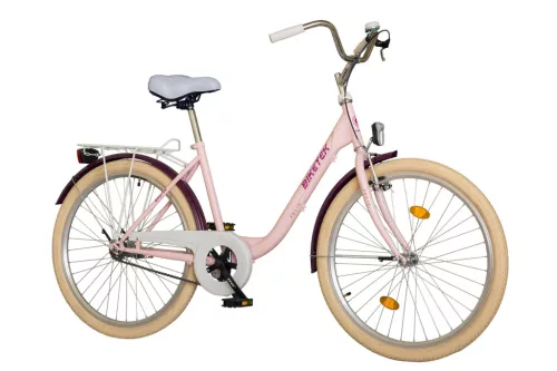 Biketek Feliz 26 kontrás városi kerékpár Rózsaszín