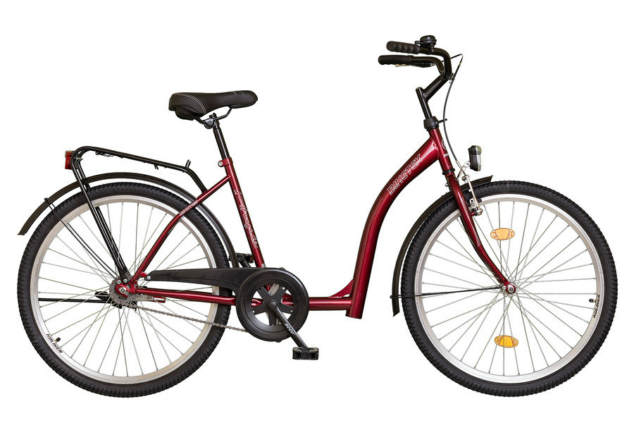 Koliken Hunyadi városi kerékpár piros - KerékpárCity Bicikli