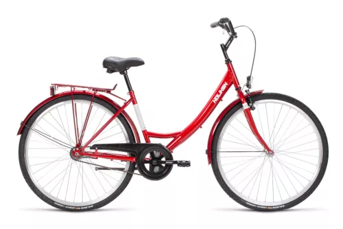 Biketek Jázmin 28 kontrás városi kerékpár Bordó