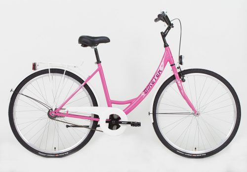 Biketek Jázmin 28 kontrás városi kerékpár rózsaszín