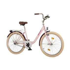 Biketek Feliz 28 kontrás városi kerékpár Rózsaszín