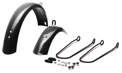 Koliken 12" fém pálcás sárvédőszett fekete