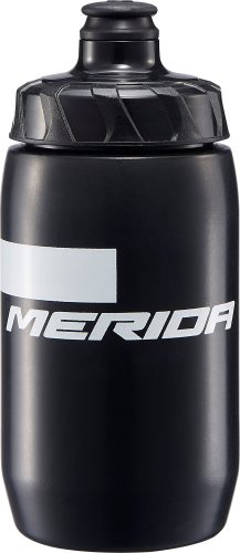 Merida kulacs fekete, 500ml Stripe (fehér Merida logóval), zárókupak