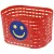 Műanyag kosár gyermekkerékpárra piros-smiley