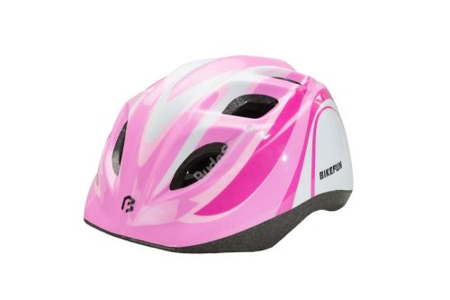 BikeFun Junior bukósisak fehér-rózsaszín M